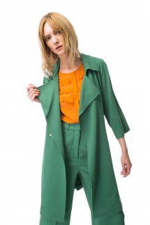 DESTRUCTURED DUSTER COAT - GREEN