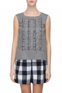 TOP WITH VERTICAL RUFFLES
