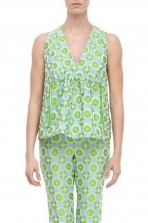 JACQUARD TOP WITH DRAWSTRING