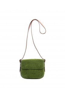 SHOULDER BAG - OLIVE GREEN+ WALNUT