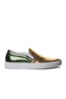 LEATHER SNEAKERS - THREE-TONE