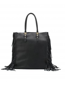 CALF-SKIN BAG - BLACK